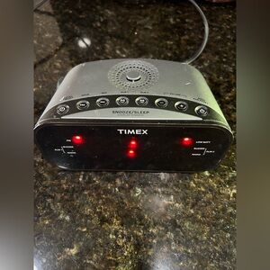 Timex Black Digital Clock with Red LED Display